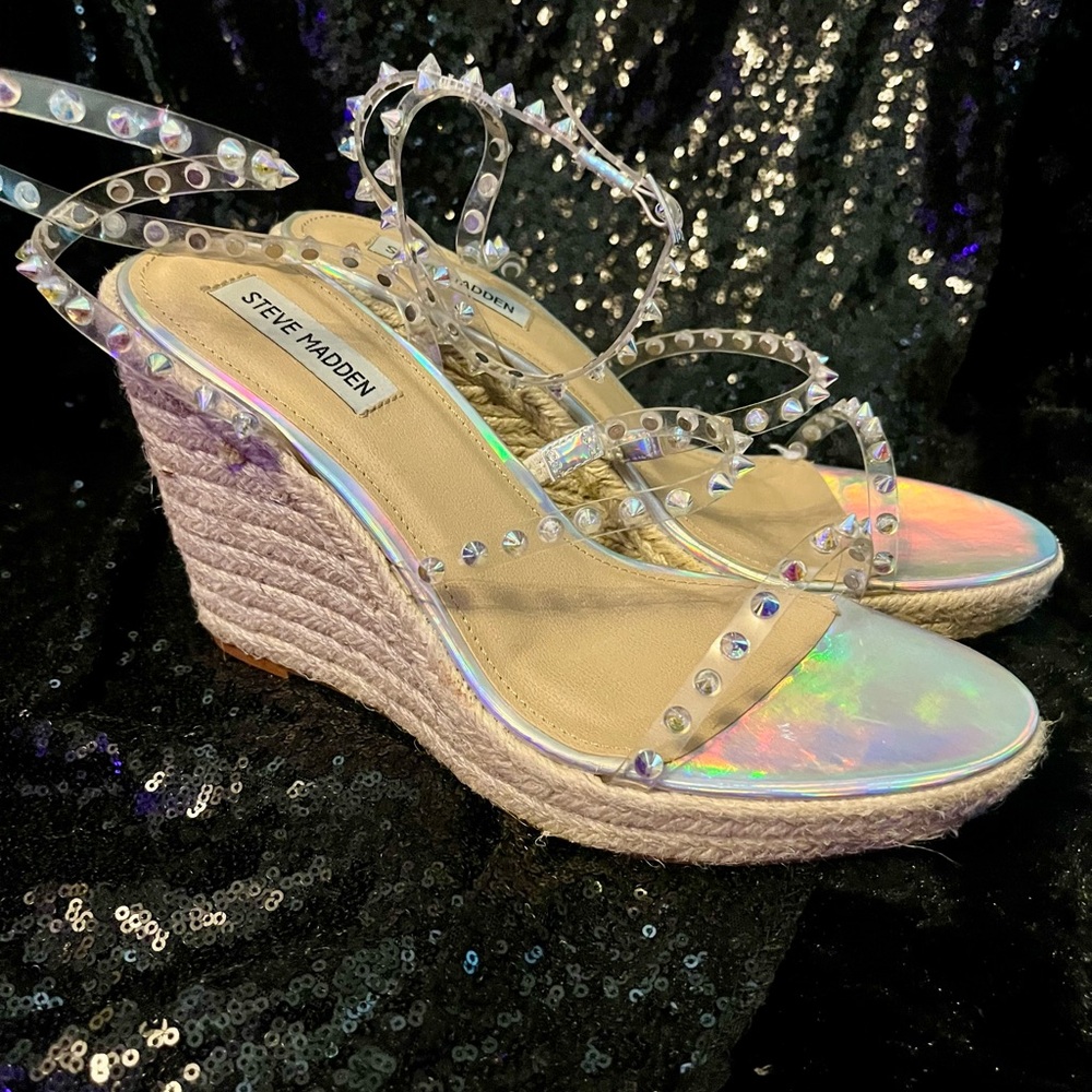 Holographic Studs Jelly Espadrilles 🦩 Steve Madden